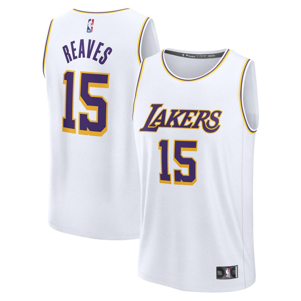Austin Reaves Los Angeles Lakers Fanatics Fast Break Replica Player Jersey - Association Edition - White | NBA Fan Gear