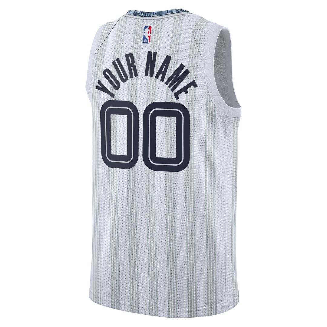 Memphis Grizzlies Nike Unisex 2025/ 26 City Edition Swingman Custom Jersey - White | NBA Fan Gear