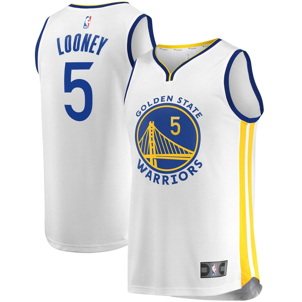 Kevon Looney Golden State Warriors Fanatics Fast Break Player Replica Jersey - Association Edition - White | NBA Fan Gear