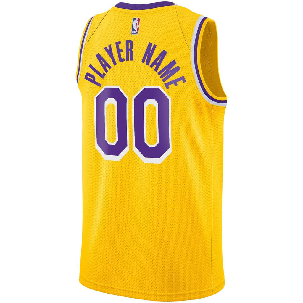 Los Angeles Lakers Nike 2020/ 21 Swingman Custom Jersey - Icon Edition - Gold | NBA Fan Gear