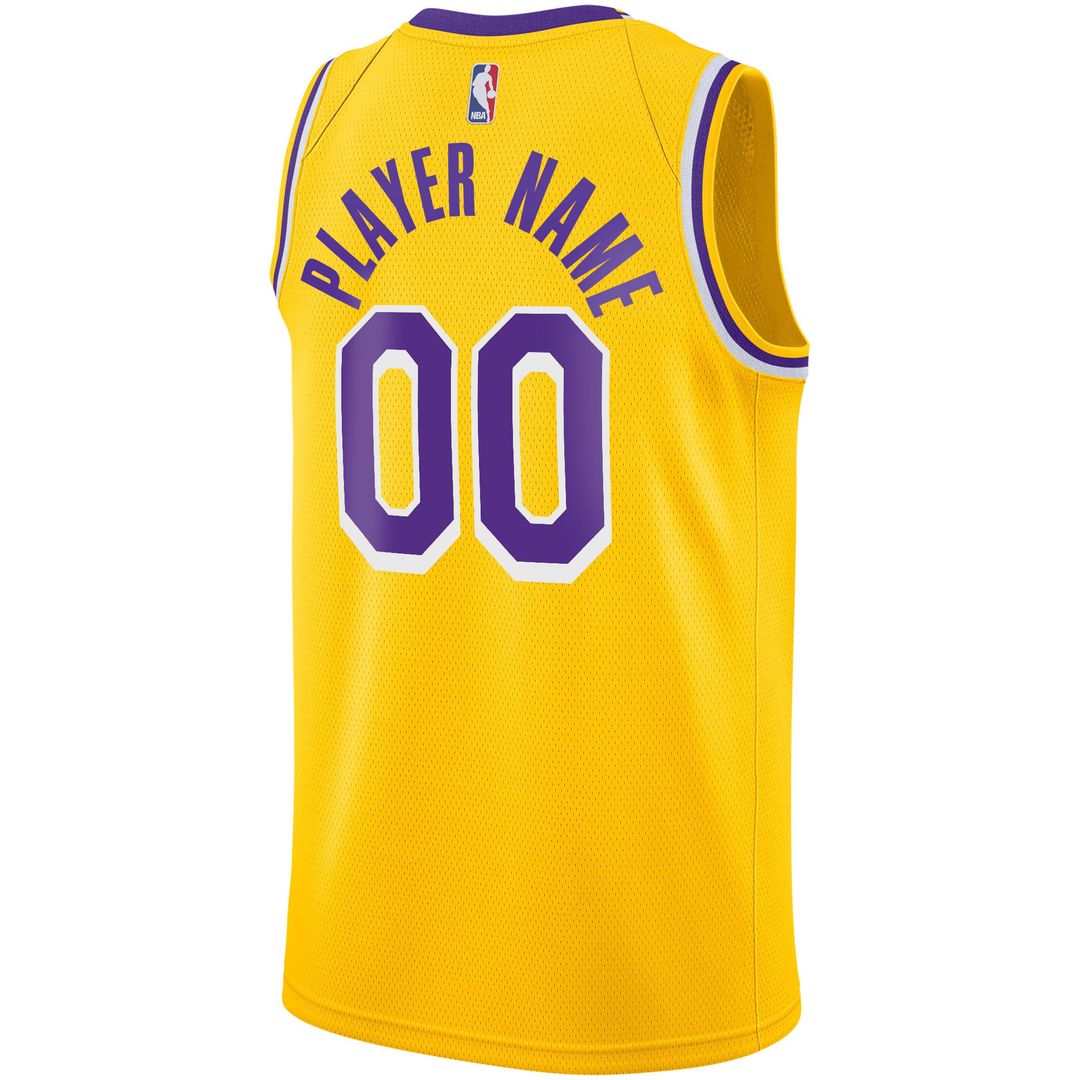 Los Angeles Lakers Nike 2020/ 21 Swingman Custom Jersey - Icon Edition - Gold | NBA Fan Gear
