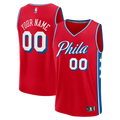 Philadelphia 76ers Fanatics Fast Break Custom Jersey - Icon Edition - Red | NBA Fan Gear