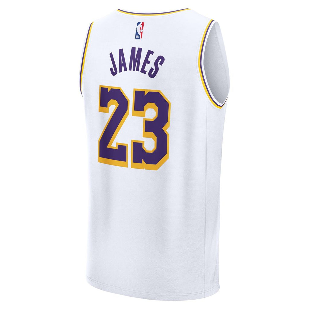 LeBron James Los Angeles Lakers Fanatics Fast Break Replica Player Jersey - Association Edition - White | NBA Fan Gear