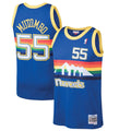 Dikembe Mutombo Denver Nuggets Mitchell & Ness 1991/ 92 Hardwood Classics Swingman Jersey - Blue | NBA Fan Gear