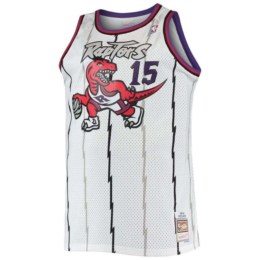 Vince Carter Toronto Raptors Mitchell & Ness 1998/ 99 Big & Tall Hardwood Classics Swingman Jersey - White | NBA Fan Gear
