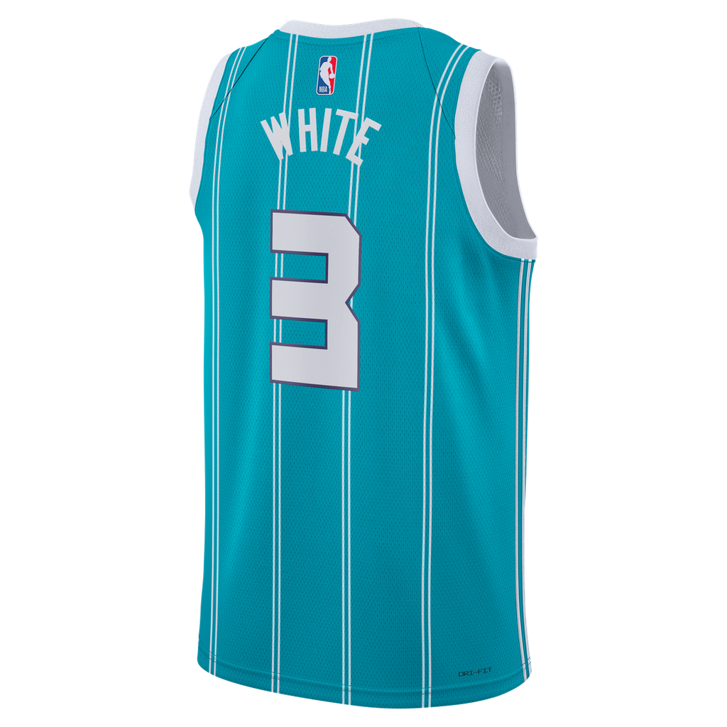 Coby White Charlotte Hornets Jordan Brand Unisex Swingman Jersey - Icon Edition - Teal | NBA Fan Gear