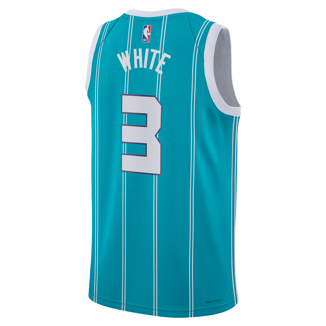 Coby White Charlotte Hornets Jordan Brand Unisex Swingman Jersey - Icon Edition - Teal | NBA Fan Gear