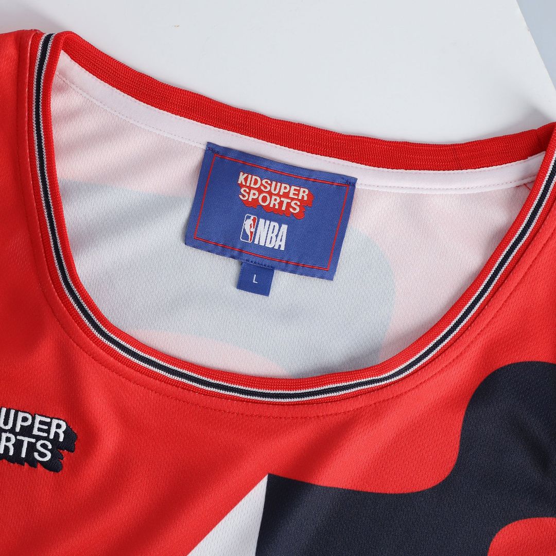 Washington Wizards NBA & KidSuper Studios by Fanatics Unisex Hometown Jersey - Red | NBA x KidSuper Fan Gear