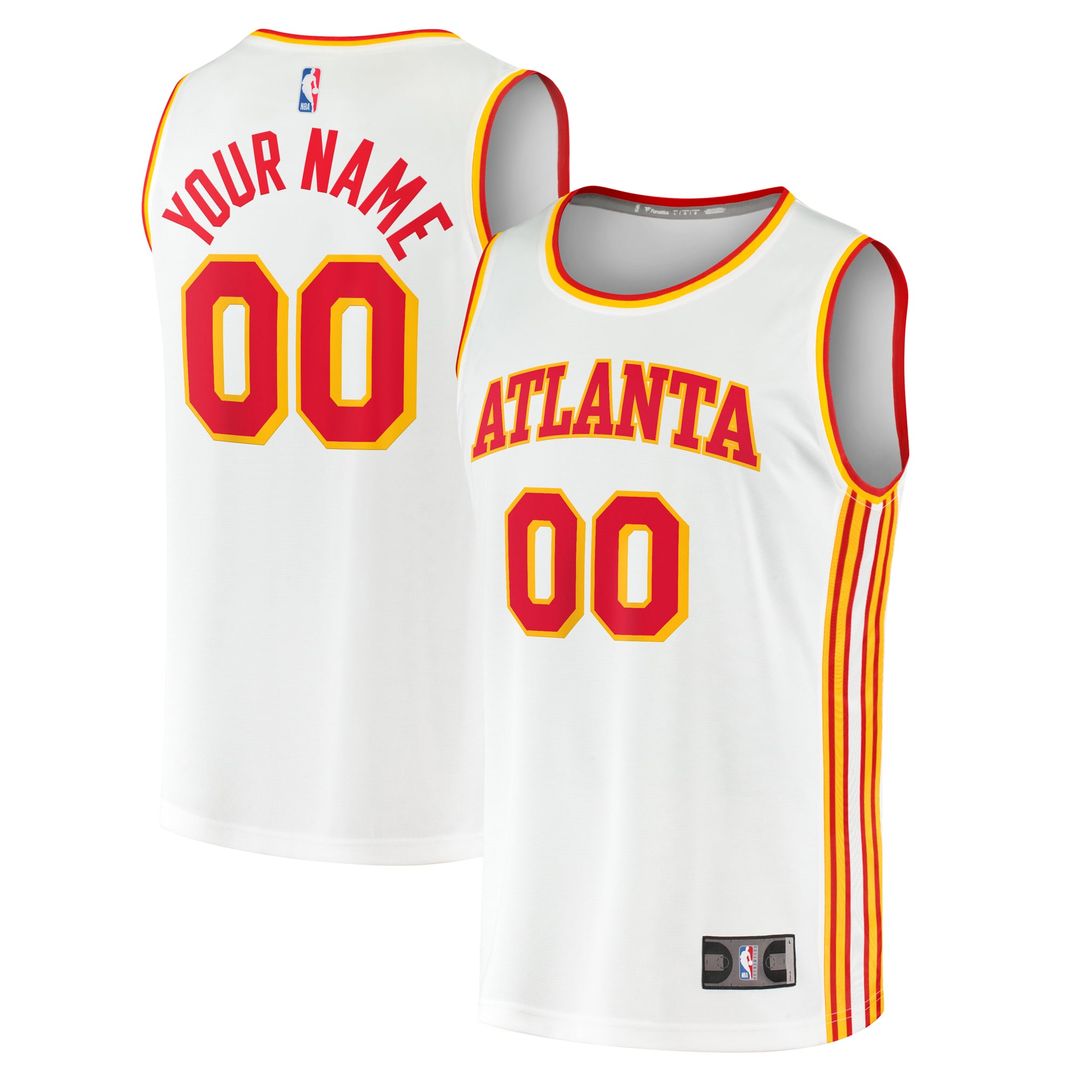 Atlanta Hawks Fanatics Fast Break Custom Replica Jersey - Association Edition - White | NBA Fan Gear