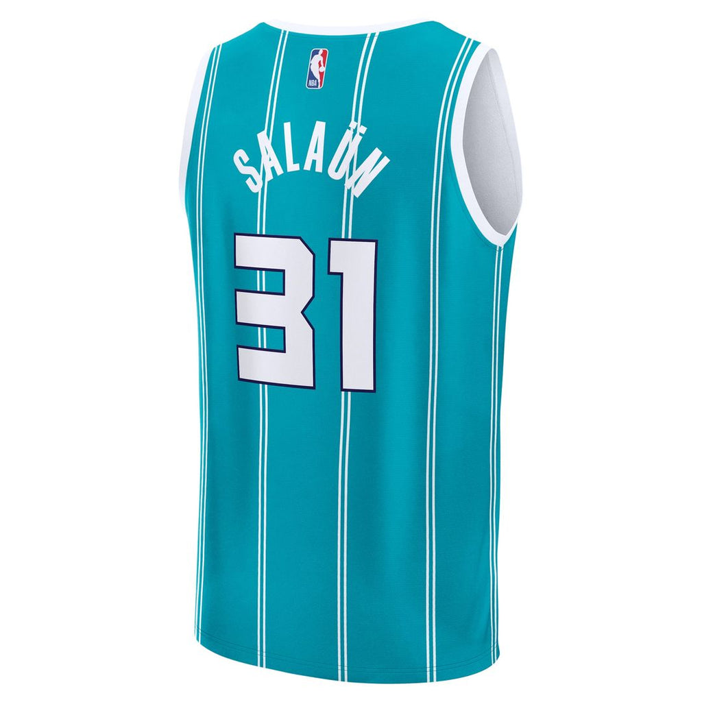 Tidjane Salaun Charlotte Hornets Fanatics 2024 NBA Draft Fast Break Player Jersey - Icon Edition - Teal | Fan Gear