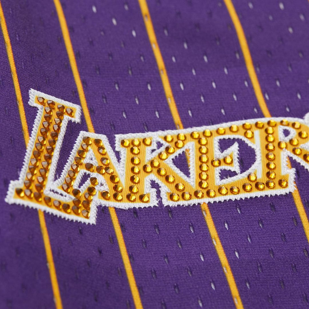 Los Angeles Lakers Mitchell & Ness x DANNIJO Women's Fashion Baseball Jersey - Purple | NBA Fan Gear