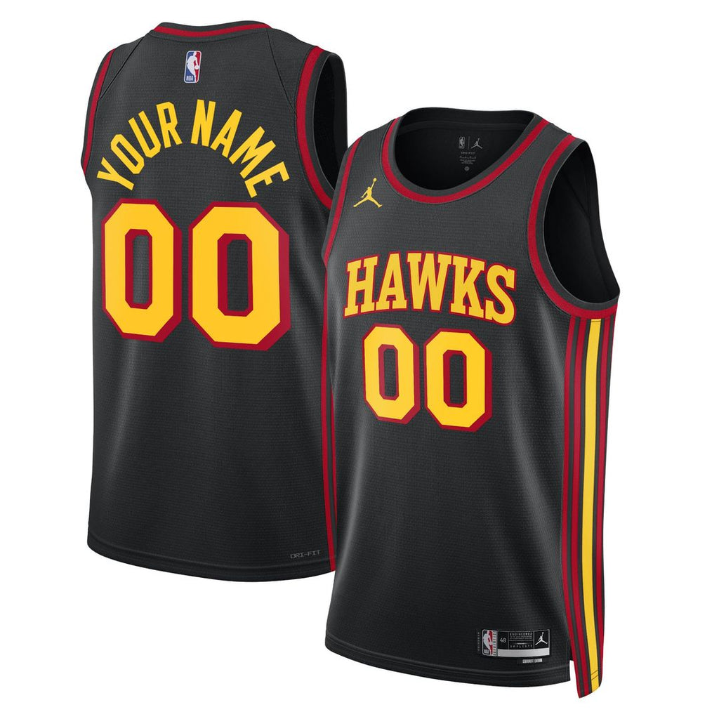 Atlanta Hawks Jordan Brand Unisex 2022/ 23 Swingman Custom Jersey - Statement Edition - Black | NBA Fan Gear