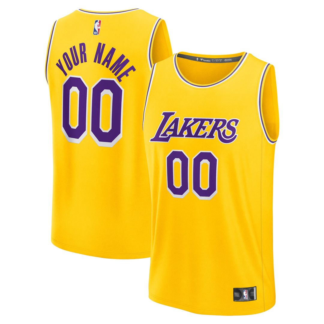 Los Angeles Lakers Fanatics Youth Fast Break Custom Jersey - Icon Edition - Gold | NBA Fan Gear