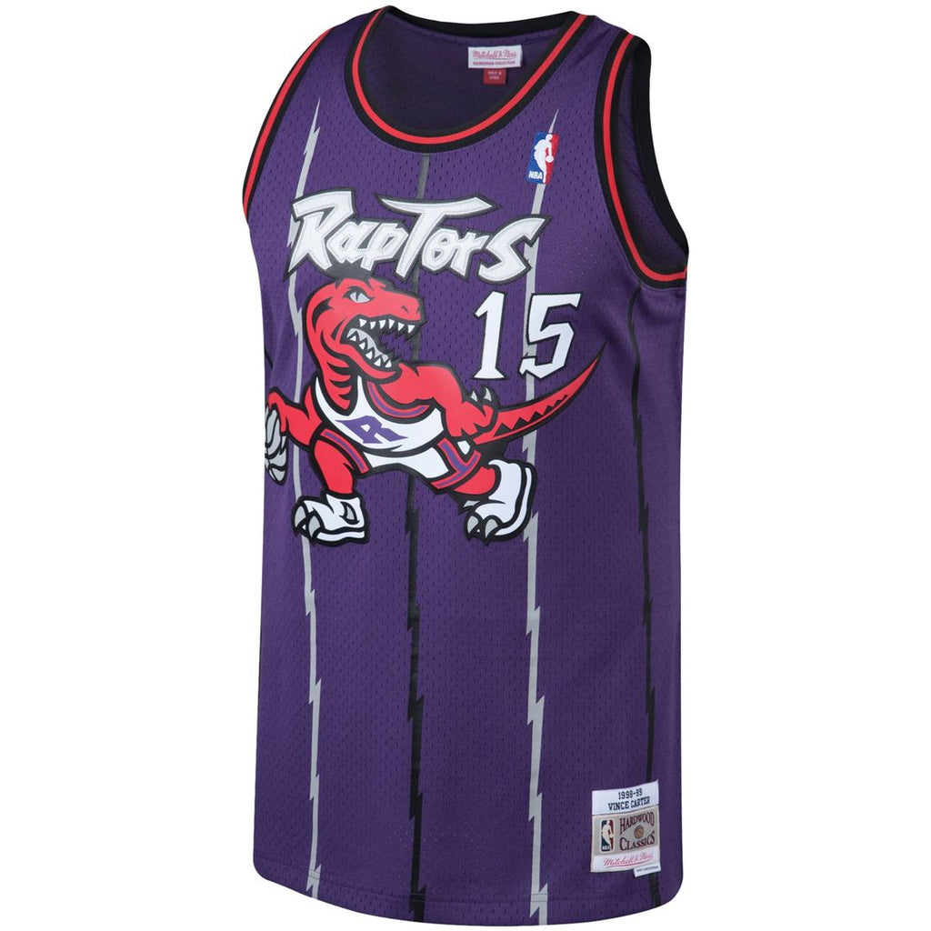 Vince Carter Toronto Raptors Mitchell & Ness 1998/ 99 Big & Tall Hardwood Classics Swingman Jersey - Purple | NBA Fan Gear