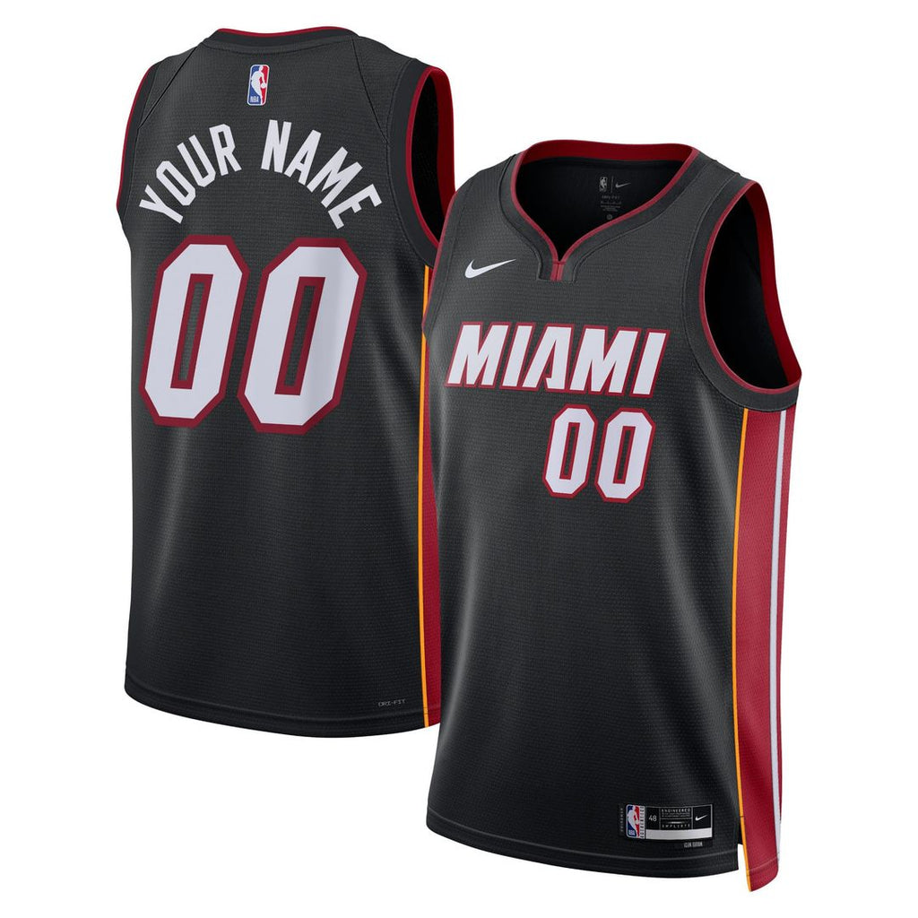 Miami Heat Nike Unisex Swingman Custom Jersey Black - Icon Edition | NBA Fan Gear