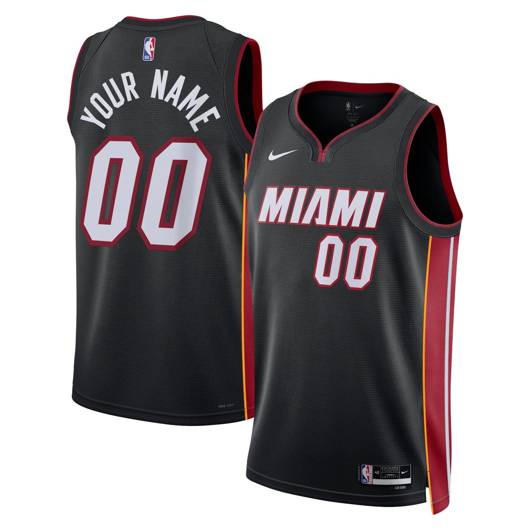 Miami Heat Nike Unisex Swingman Custom Jersey Black - Icon Edition | NBA Fan Gear