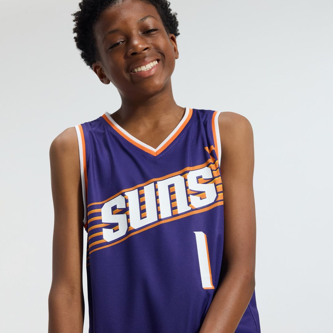 Devin Booker Phoenix Suns Fanatics Youth Fast Break Replica Player Jersey - Icon Edition - Purple | NBA Fan Gear
