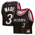 Dwyane Wade Miami Heat Mitchell & Ness x DANNIJO Women's Fashion Cropped Basketball Jersey - Black | NBA Fan Gear