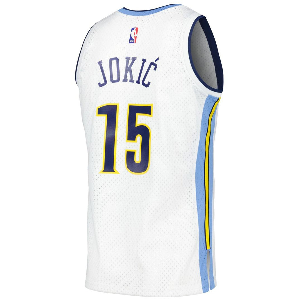 Nikola Jokic Denver Nuggets Mitchell & Ness 2016/ 17 Throwback Swingman Jersey - White | NBA Fan Gear