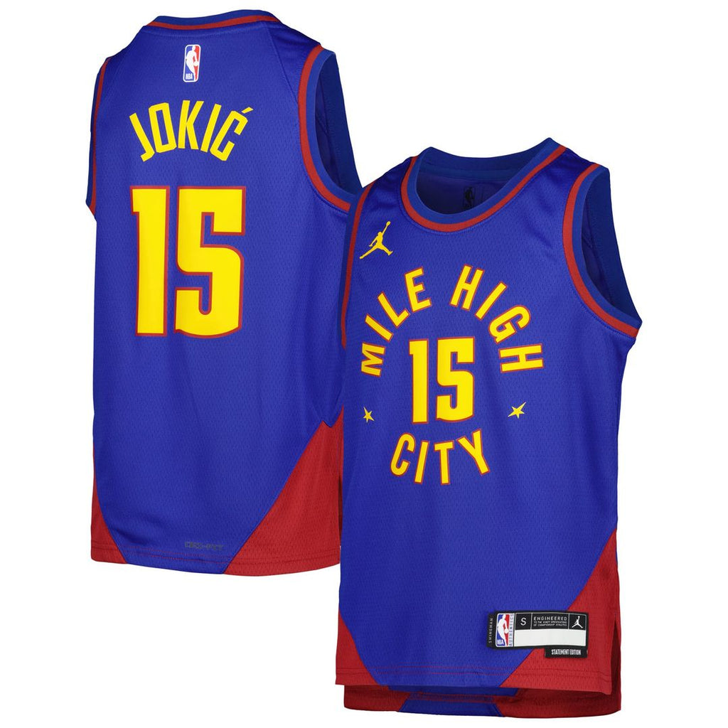 Nikola Jokic Denver Nuggets Jordan Brand Youth Swingman Jersey - Statement Edition - Blue | NBA Fan Gear