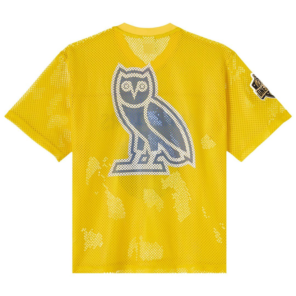 Golden State Warriors OVO x NBA Mesh Football Fashion Jersey - Gold | October's Very Own Fan Gear