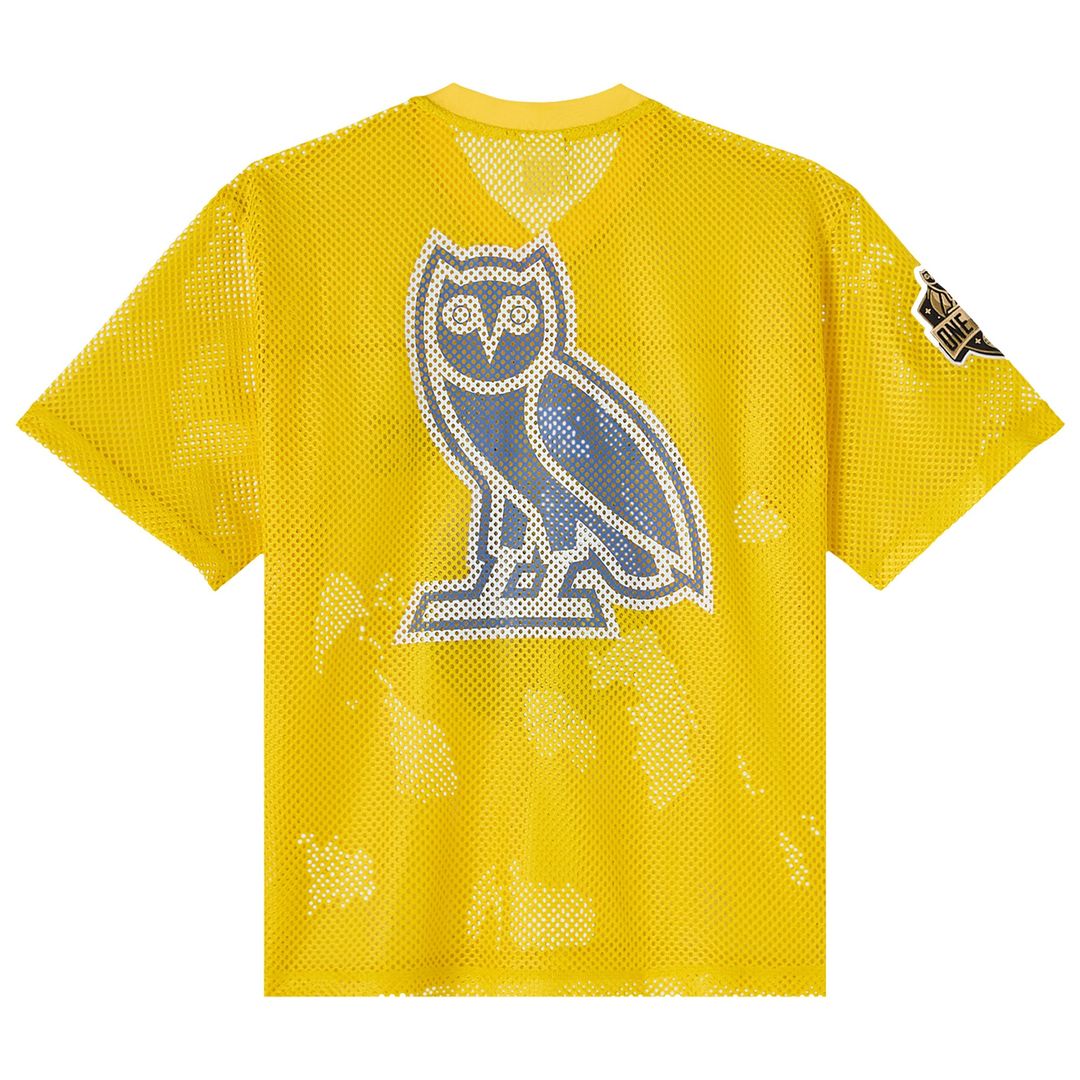 Golden State Warriors OVO x NBA Mesh Football Fashion Jersey - Gold | October's Very Own Fan Gear