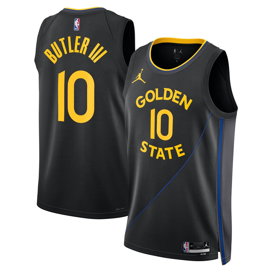 Jimmy Butler Golden State Warriors Jordan Brand Unisex Swingman Jersey - Statement Edition - Black | NBA Fan Gear