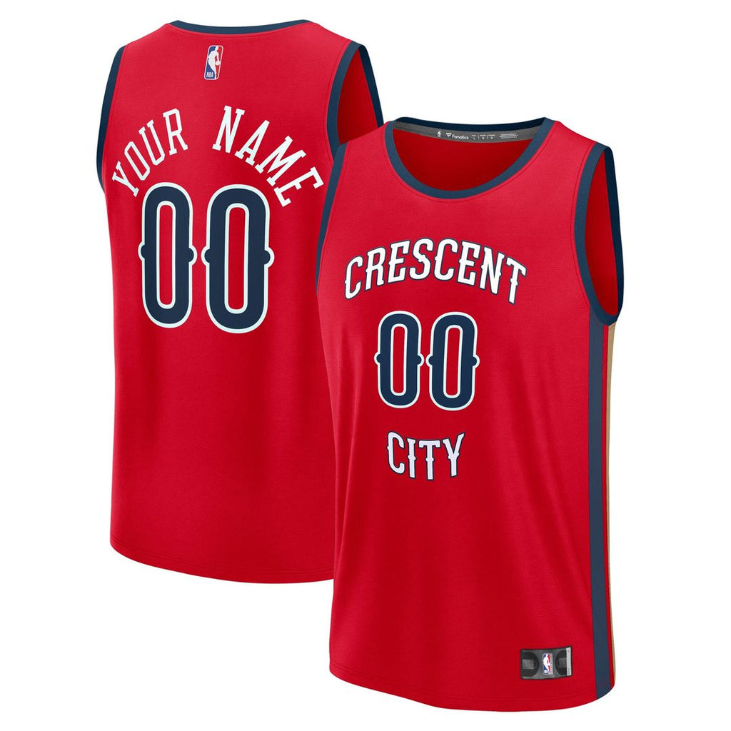 New Orleans Pelicans Fanatics Fast Break Custom Jersey - Statement Edition - Red | NBA Fan Gear