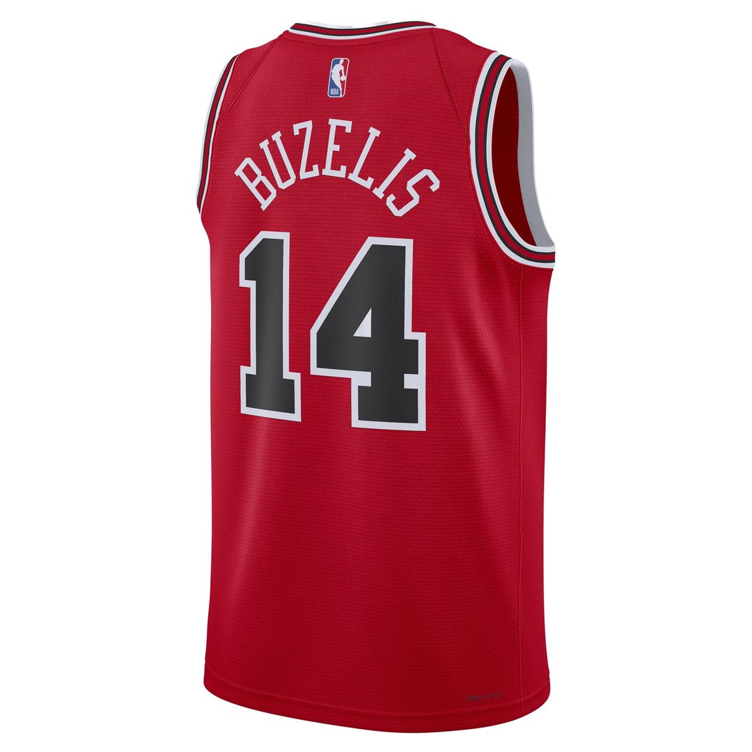 Matas Buzelis Chicago Bulls Nike Unisex Swingman Player Jersey - Icon Edition - Red | NBA Fan Gear