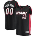 Miami Heat Fanatics Youth Fast Break Custom Replica Jersey Black - Icon Edition | NBA Fan Gear