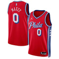 Tyrese Maxey Philadelphia 76ers Jordan Brand Unisex Swingman Jersey - Statement Edition - Red | NBA Fan Gear