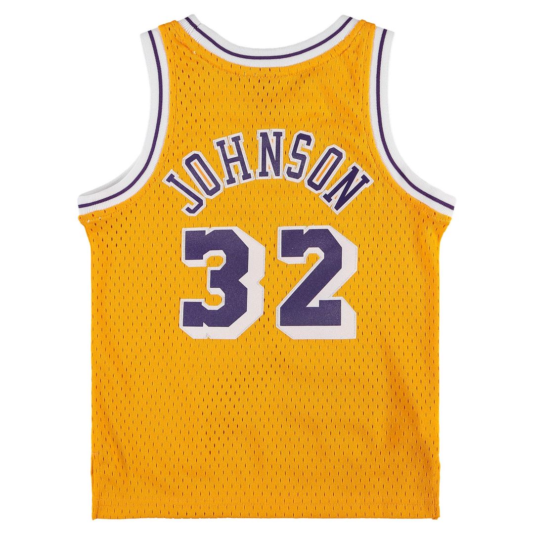 Magic Johnson Los Angeles Lakers Mitchell & Ness Preschool 1984-1985 Hardwood Classics Throwback Team Jersey - Gold | NBA Fan Gear