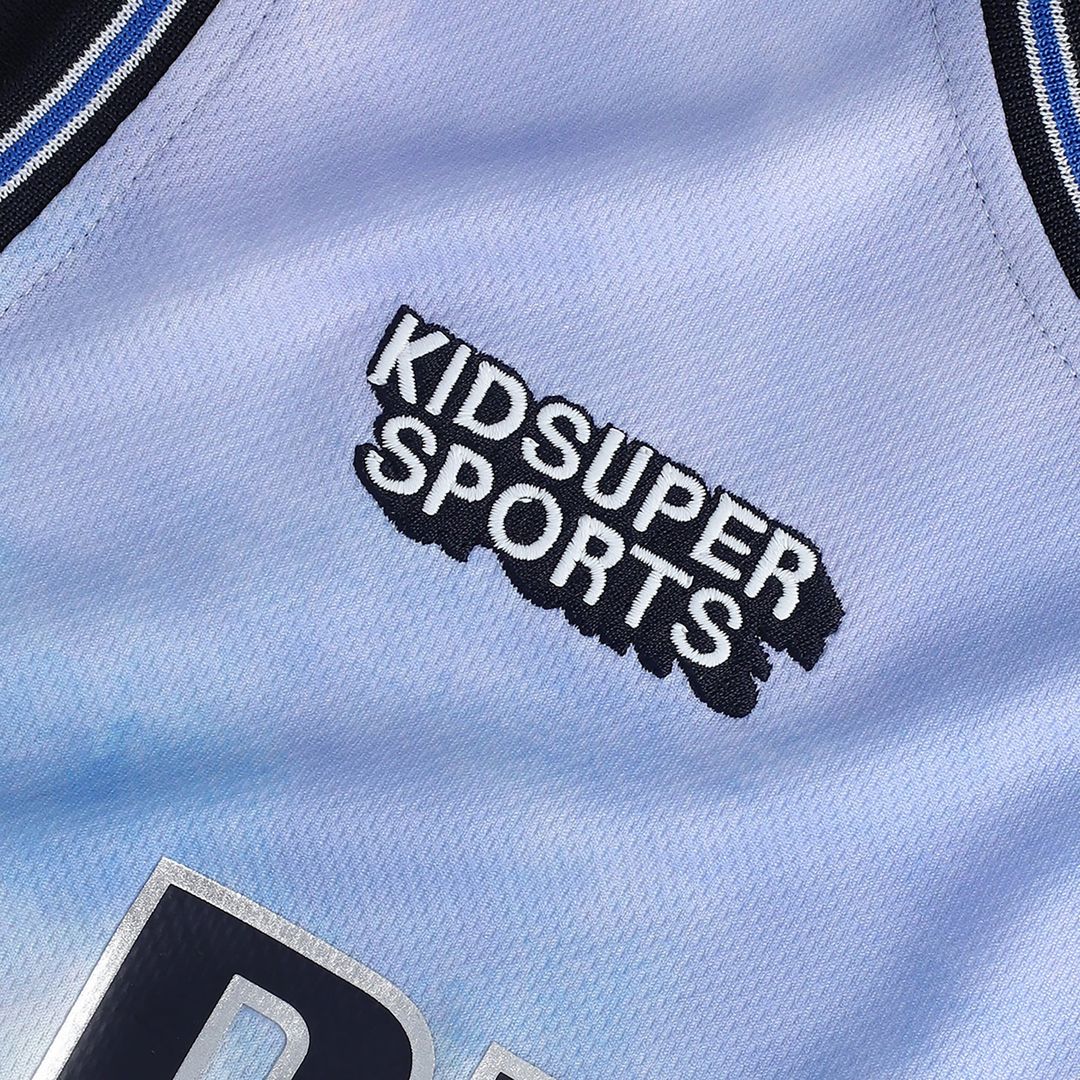 Dallas Mavericks NBA & KidSuper Studios by Fanatics Unisex Hometown Jersey - Blue | NBA x KidSuper Fan Gear