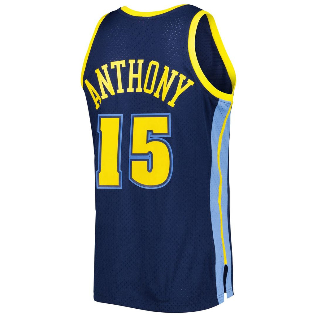 Carmelo Anthony Denver Nuggets Mitchell & Ness Hardwood Classics Swingman Jersey - Navy | NBA Fan Gear