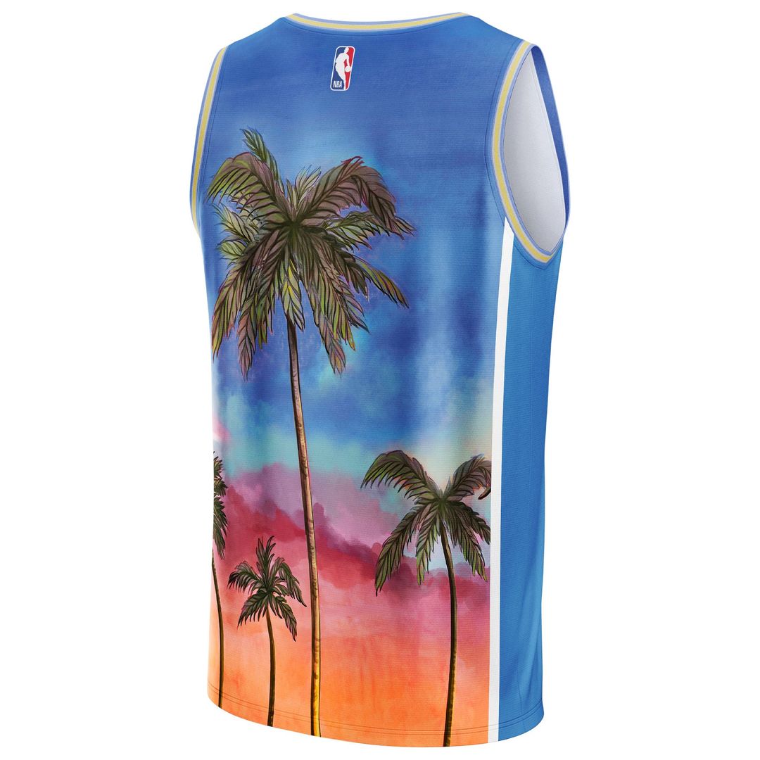 Miami Heat NBA & KidSuper Studios by Fanatics Unisex Hometown Jersey - Blue | NBA x KidSuper Fan Gear