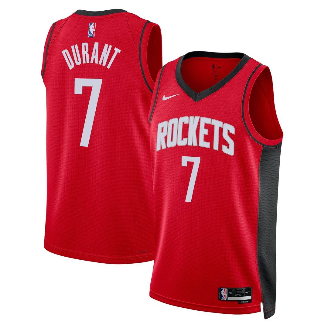 Kevin Durant Houston Rockets Nike Unisex Swingman Player Jersey - Icon Edition - Red | NBA Fan Gear