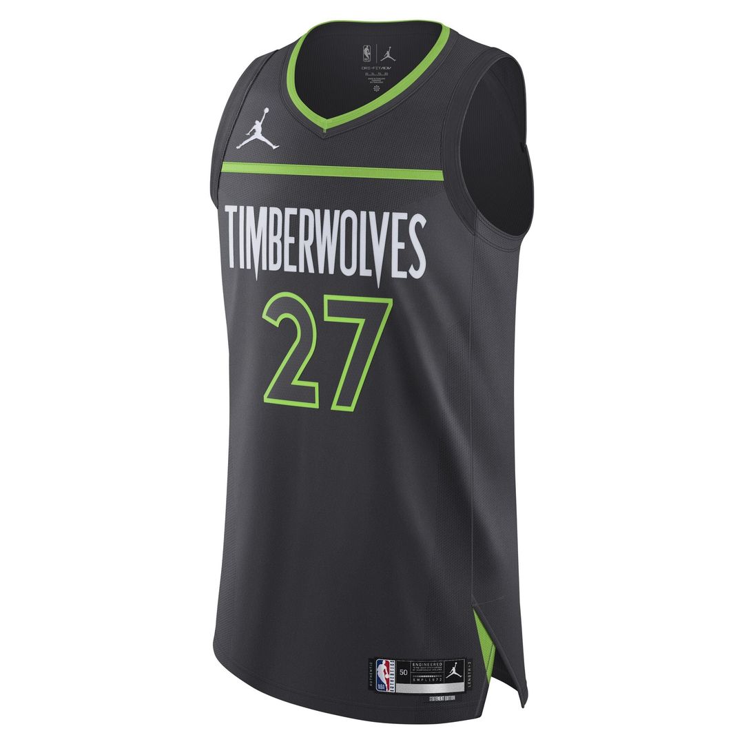Rudy Gobert Minnesota Timberwolves Jordan Brand Authentic Jersey - Statement Edition - Anthracite | NBA Fan Gear
