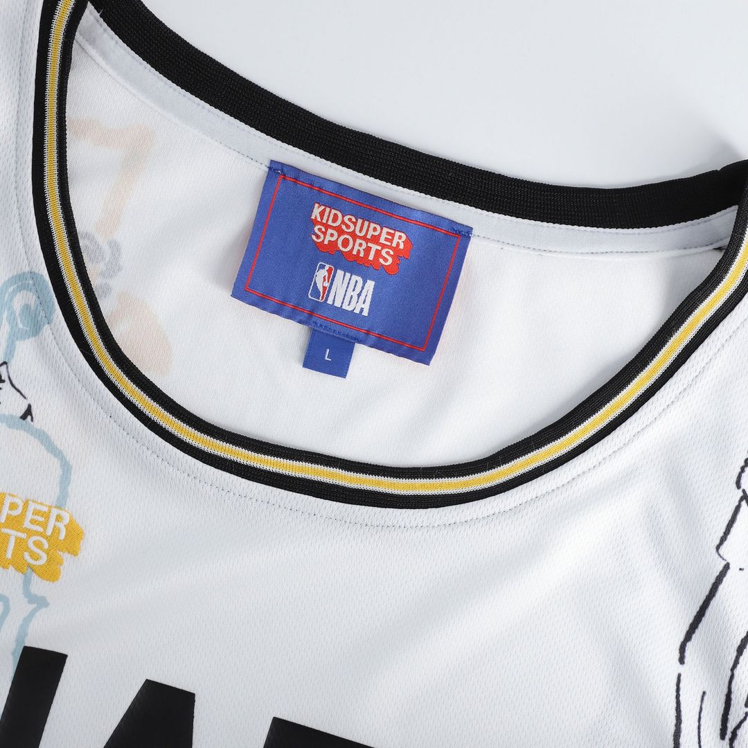 Utah Jazz NBA & KidSuper Studios by Fanatics Unisex Hometown Jersey - White | NBA x KidSuper Fan Gear