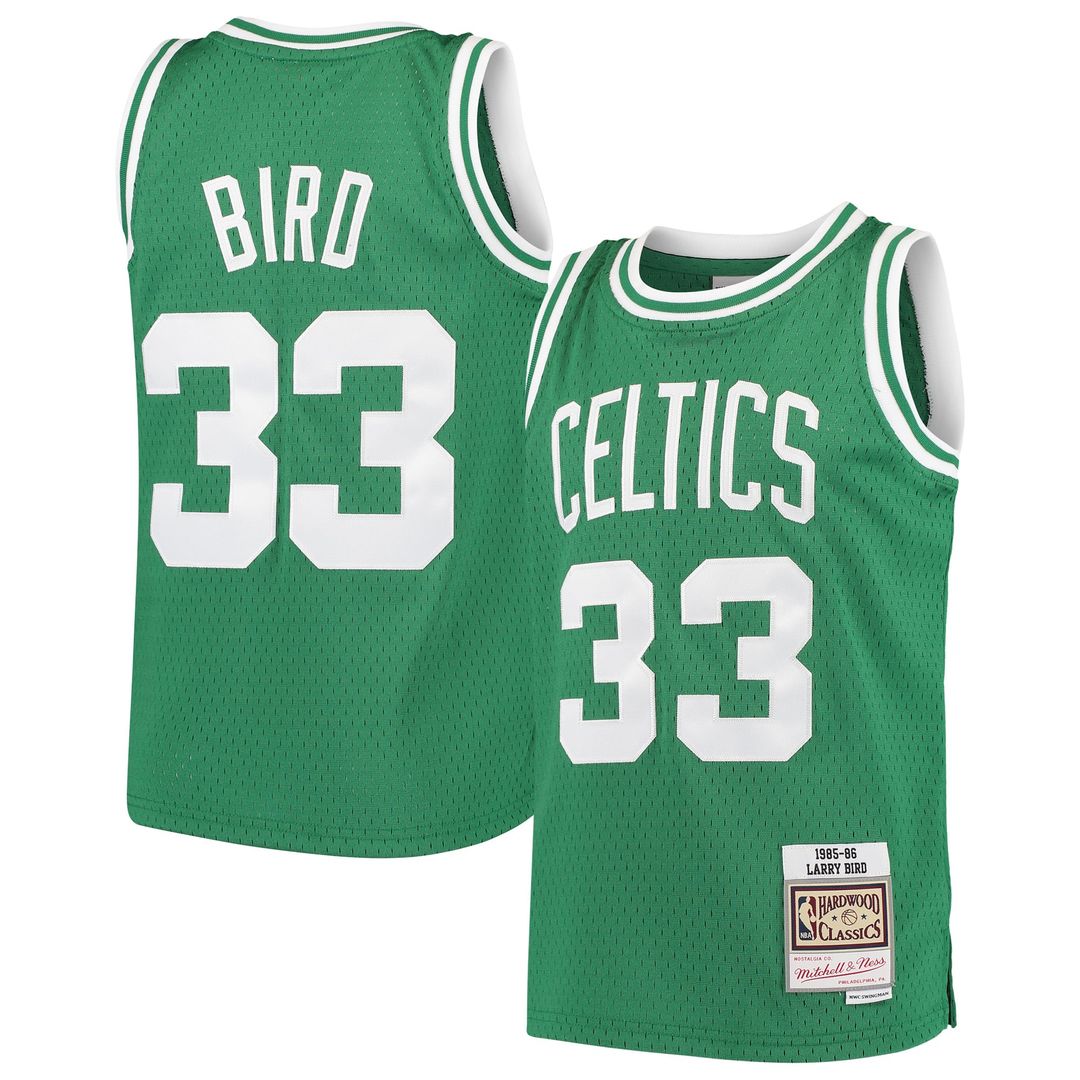 Larry Bird Boston Celtics Mitchell & Ness Youth Hardwood Classics Swingman Throwback Jersey - Kelly Green | NBA Fan Gear