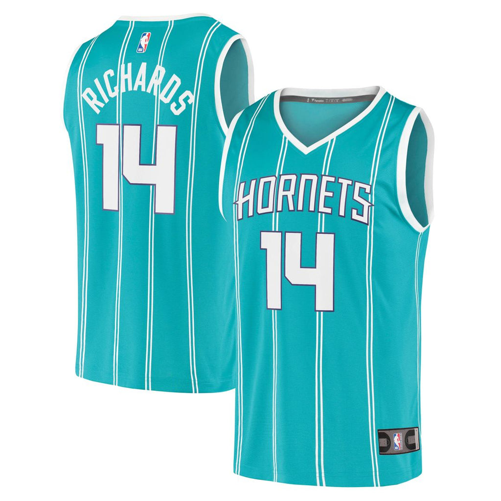 Nick Richards Charlotte Hornets Fanatics Fast Break Replica Jersey - Icon Edition - Teal | NBA Fan Gear