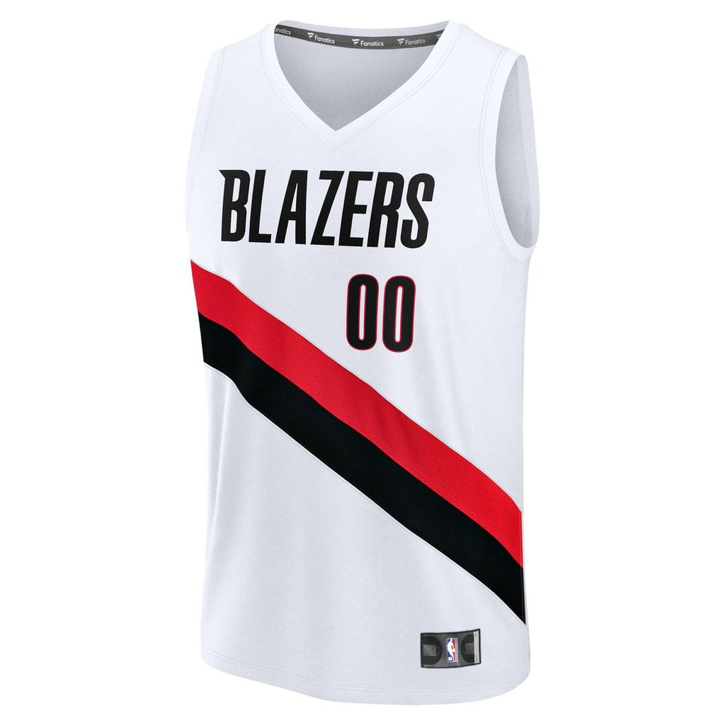Portland Trail Blazers Fanatics Fast Break Replica Custom Jersey - Association Edition - White | NBA Fan Gear