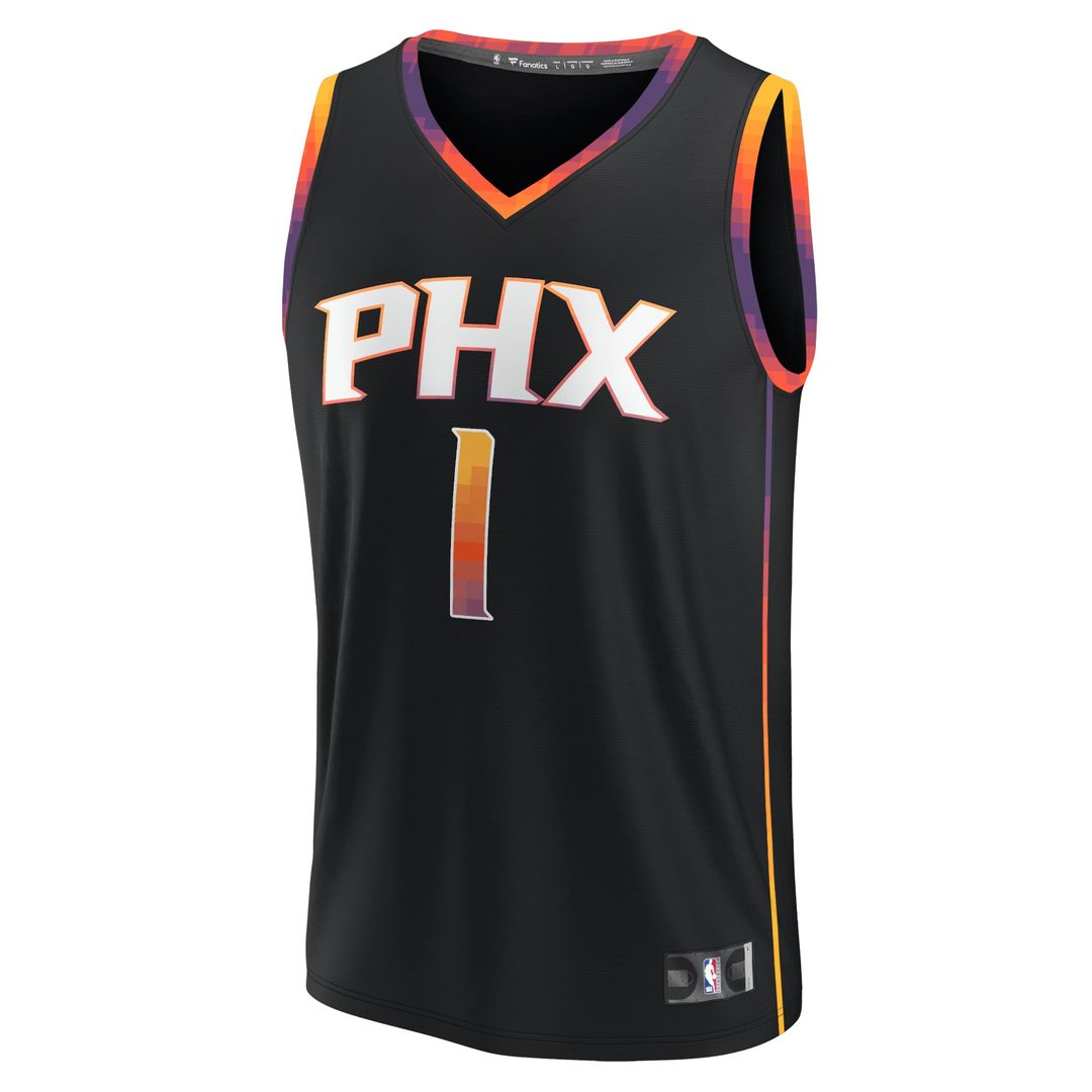 Devin Booker Phoenix Suns Fanatics Youth Fast Break Player Jersey - Statement Edition - Black | NBA Fan Gear