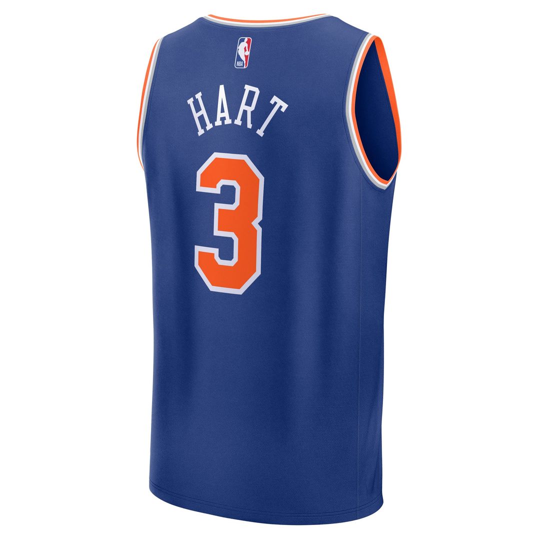 Josh Hart New York Knicks Fanatics Youth Fast Break Replica Player Jersey - Blue - Icon Edition | NBA Fan Gear