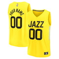 Utah Jazz Fanatics Youth Fast Break Replica Custom Jersey - Icon Edition - Yellow | NBA Fan Gear