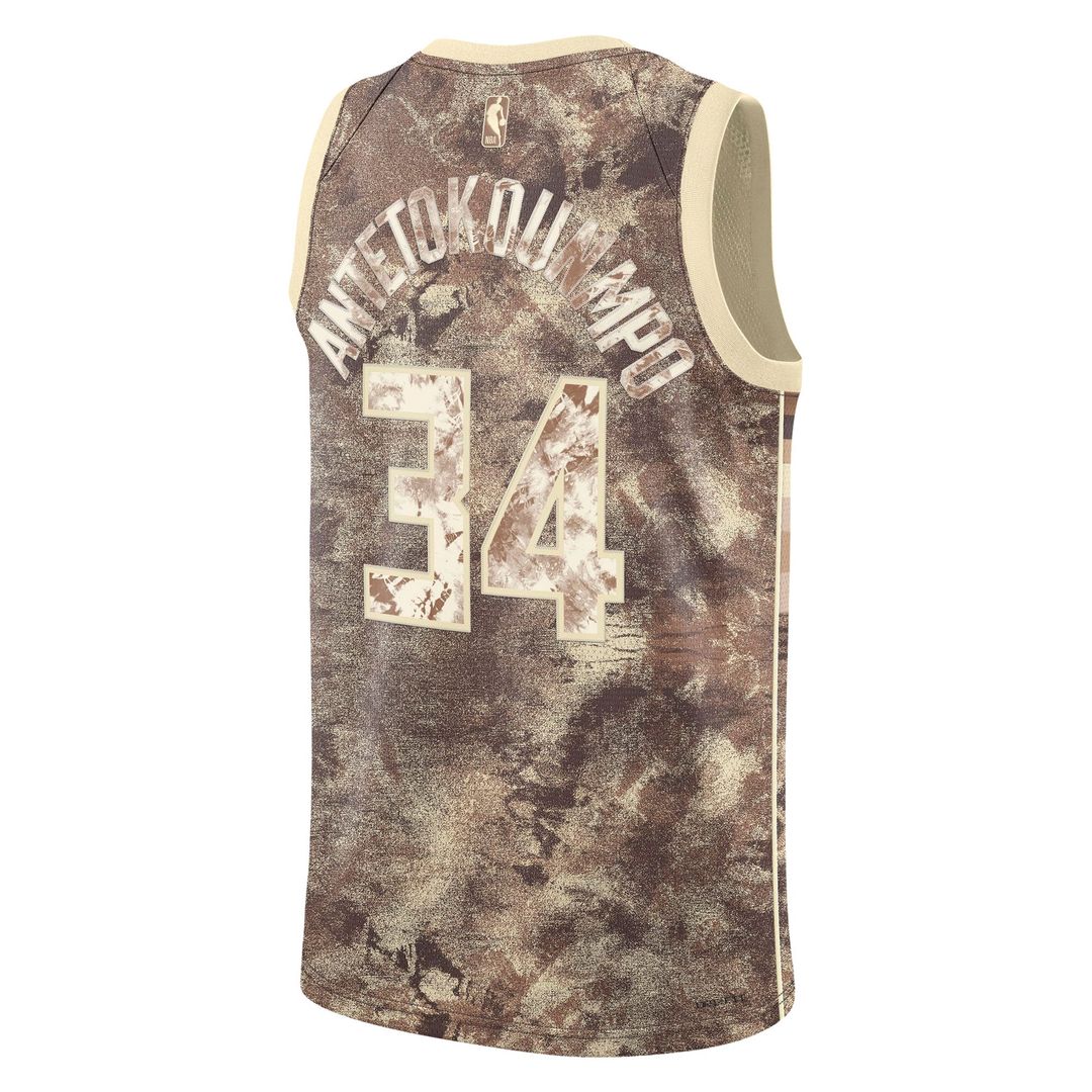 Giannis Antetokounmpo Milwaukee Bucks Nike Unisex Select Series Swingman Jersey - Brown | NBA Fan Gear
