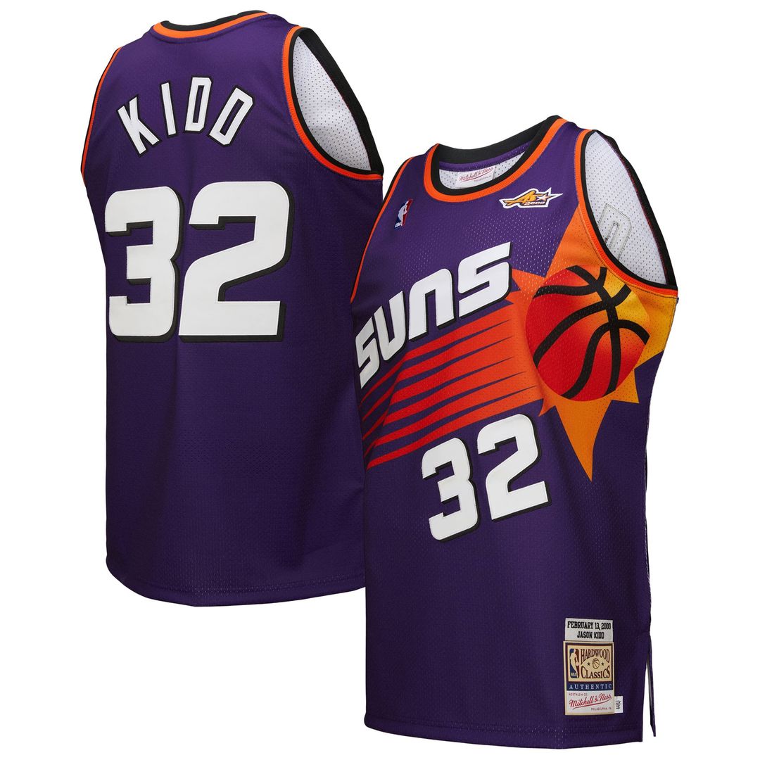 Jason Kidd Phoenix Suns Mitchell & Ness 2000 NBA All-Star Game Authentic Jersey - Purple | Fan Gear