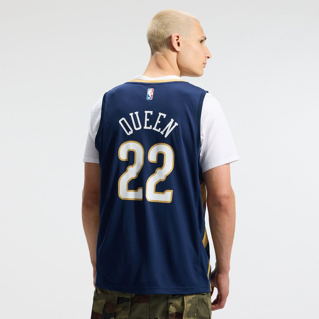 Derik Queen New Orleans Pelicans Fanatics Fast Break Replica Jersey - Icon Edition - Navy | NBA Fan Gear