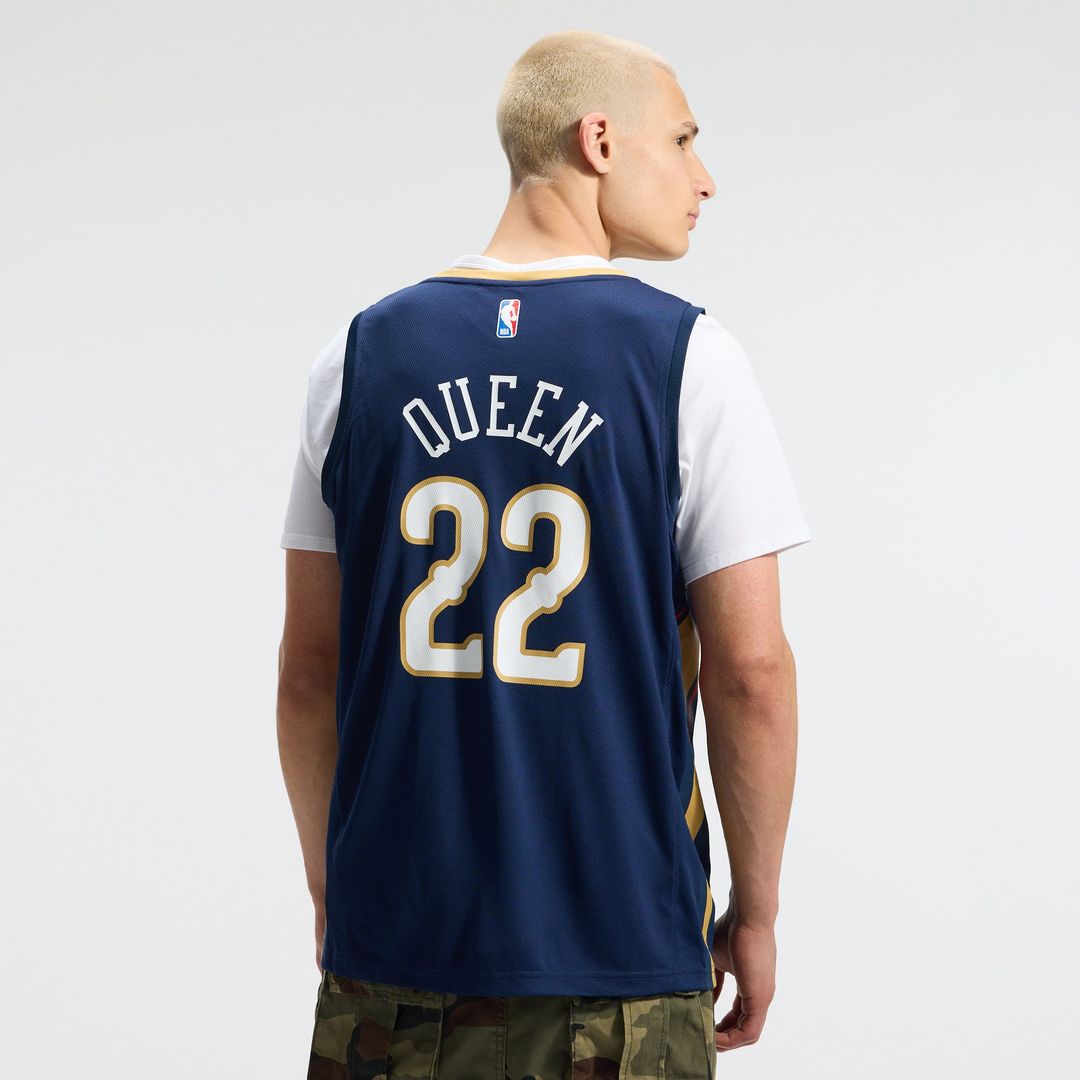 Derik Queen New Orleans Pelicans Fanatics Fast Break Replica Jersey - Icon Edition - Navy | NBA Fan Gear