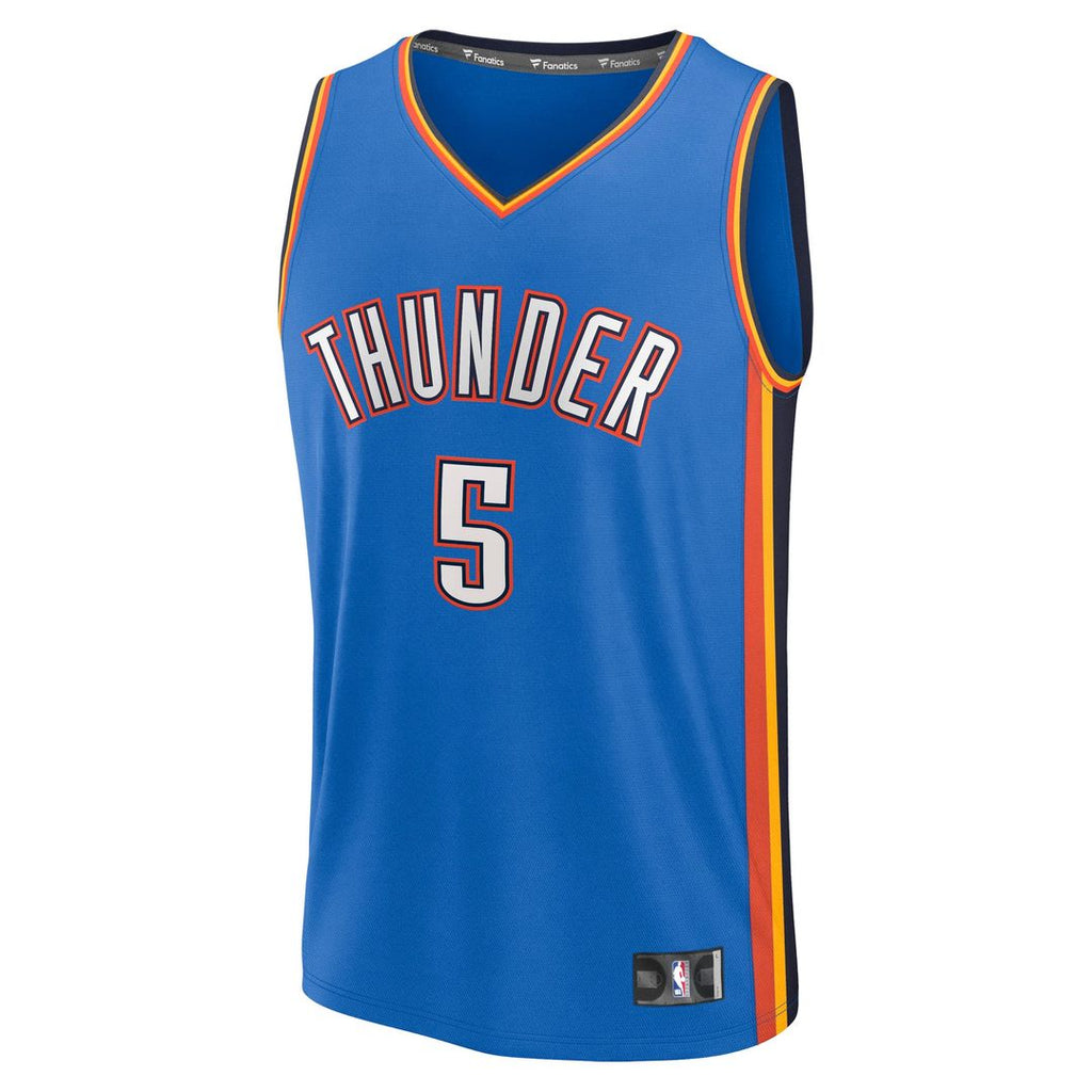 Luguentz Dort Oklahoma City Thunder Fanatics Fast Break Replica Player Jersey - Icon Edition - Blue | NBA Fan Gear