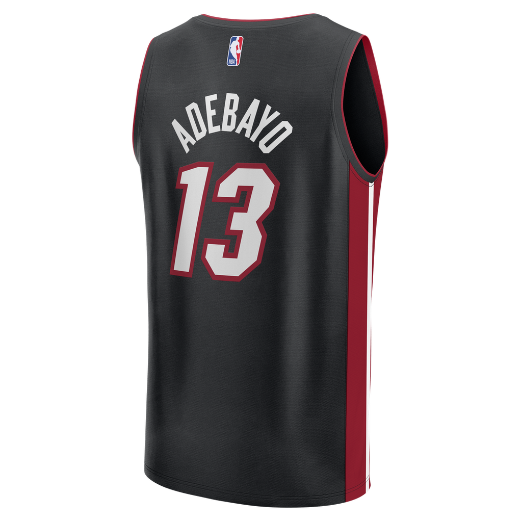 Bam Adebayo Miami Heat Fanatics Fast Break Replica Jersey - Icon Edition - Black | NBA Fan Gear